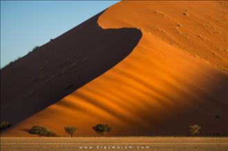 طلوع آفتاب در تلماسه‌های شنی بزرگ صحرای نامیب.