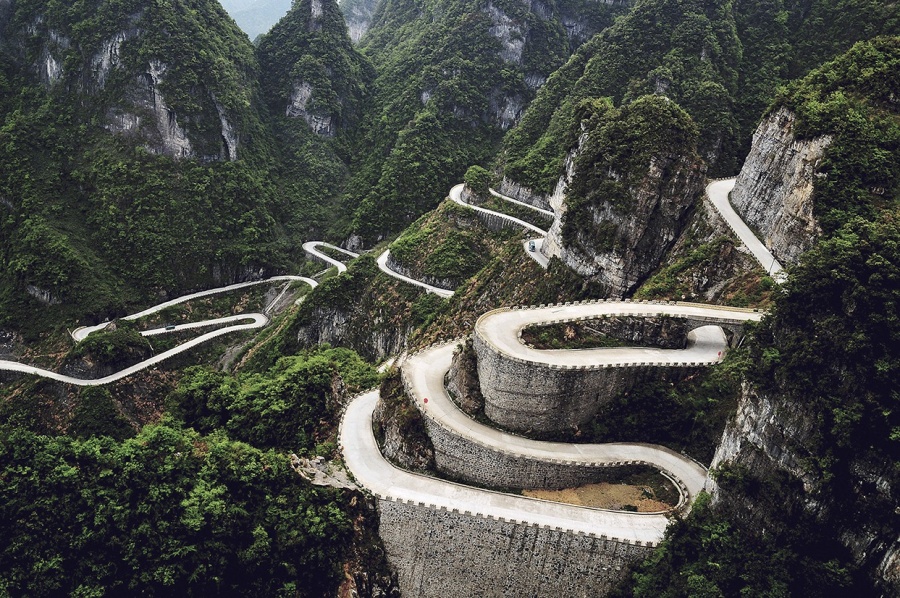 جاده کوهستانی تیانمن (Tianmen)، چین