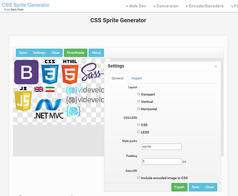 spritegen website performance css image sprite